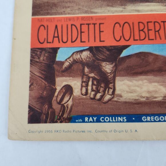 Texas Lady 1955 Lobby Card Movie Poster Claudette Colbert Barry Sullivan Western - Picture 7 of 7